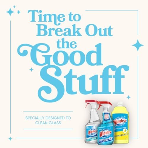 Streak-Free Windex Glass Cleaner - Leak-Proof Design, 23 fl oz