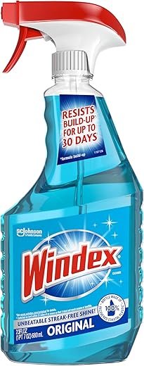 Streak-Free Windex Glass Cleaner - Leak-Proof Design, 23 fl oz